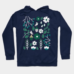 Fresh botany with cute birds Hoodie